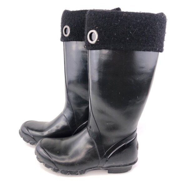 Bogs Alex Solids Black Rubber Rain Boots 7 - Picture 2 of 14